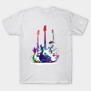 Guitars music art #guitar #music T-Shirt